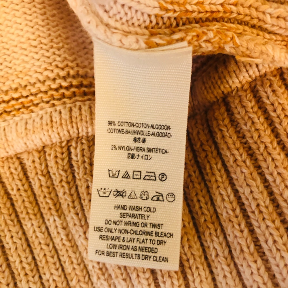 FREE PEOPLE CROPPED CABLE KNIT TURTLENECK SWEATER - BELL TATTERED SLEEVES - Picture 7 of 8